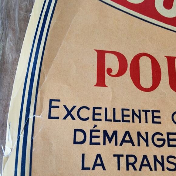 Vintage Original Poudre Junior French Baby Powder Poster Barrel Label 14x19 READ - Picture 11 of 16